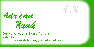 adrian munk business card